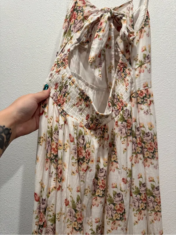 American Eagle Catie Corset Smocked Floral Midi Dress L NWOT - Image 9