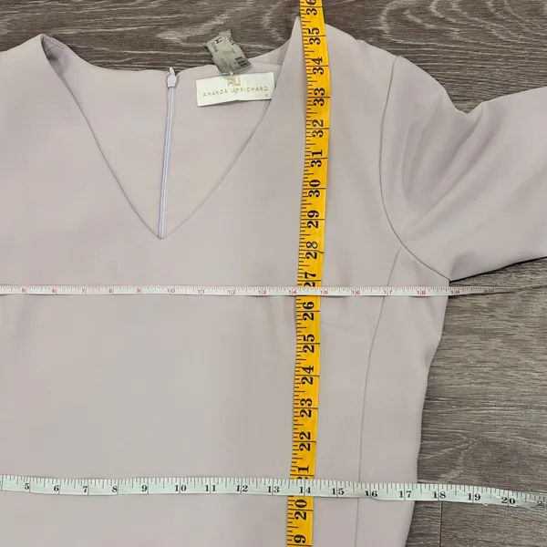 Amanda Uprichard Lilac Bolton Split‎ Bell Sleeve V-Neck Mini Shift Dress Medium - Image 10
