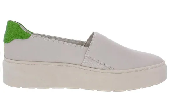 Franco Sarto Lodi 2 Slip On Platform Sneakers Size 6.5 Off White Putty Leather - Image 3