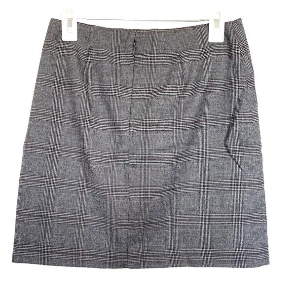Loft Womens Skirt Embroidered Duck Plaid Preppy Minimalist Minimal Office Sz 2 - Image 3