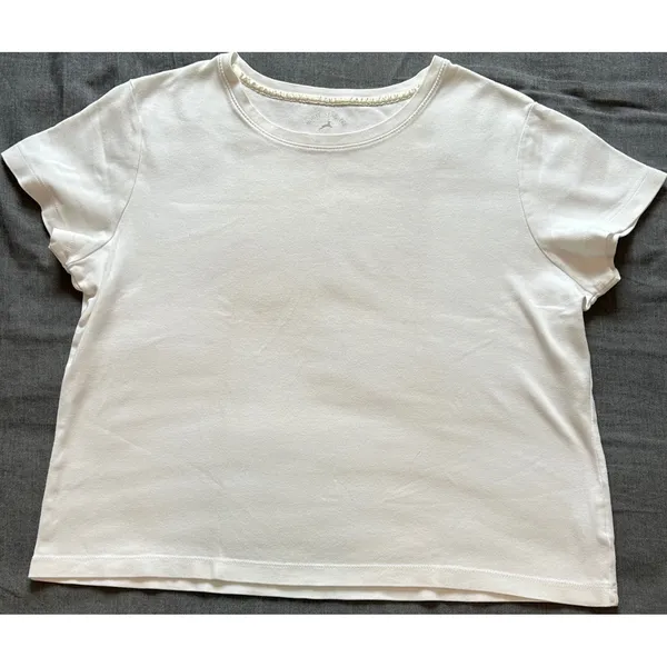 White Stag Women XL White Short Sleeve Crew Neck 100% Cotton T-Shirt - Image 9