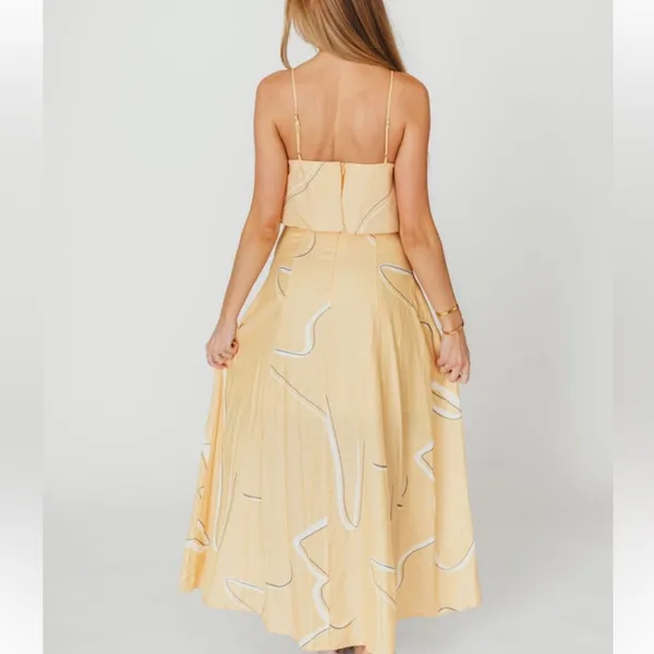 Yellow Ruffle Detail Maxi Dress - Image 2