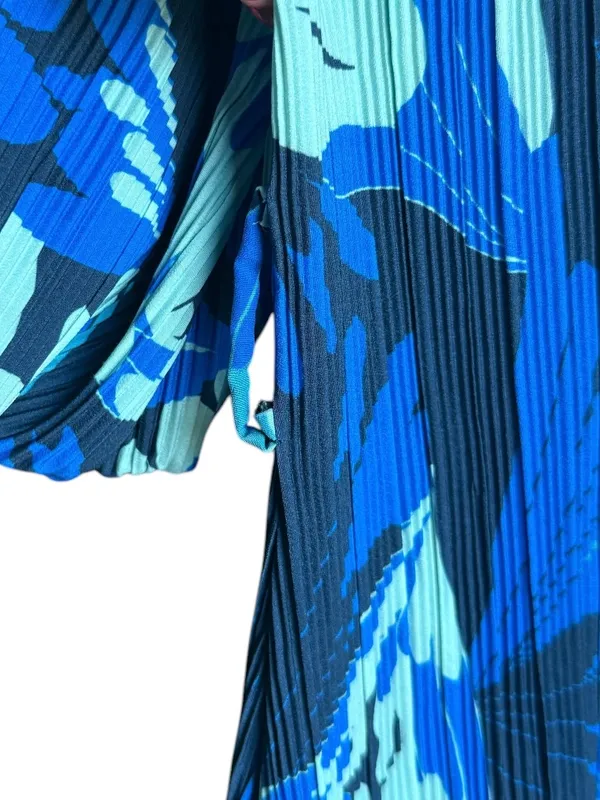 Ciebon Blue‎ Pleated Balloon Sleeve Dress Sz S - Image 8