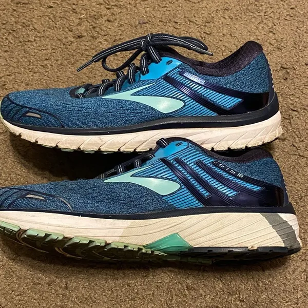 Brooks Adrenaline GTS 18 Blue Teal Mint Running Shoes‎ Womens Size 7 - Image 2