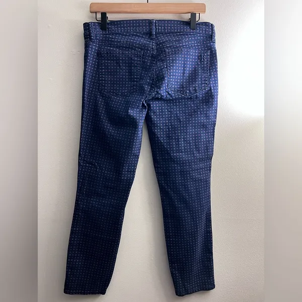 Tory Burch Tory navy daisy dots Emmy ankle crop pants size 29 - Image 3