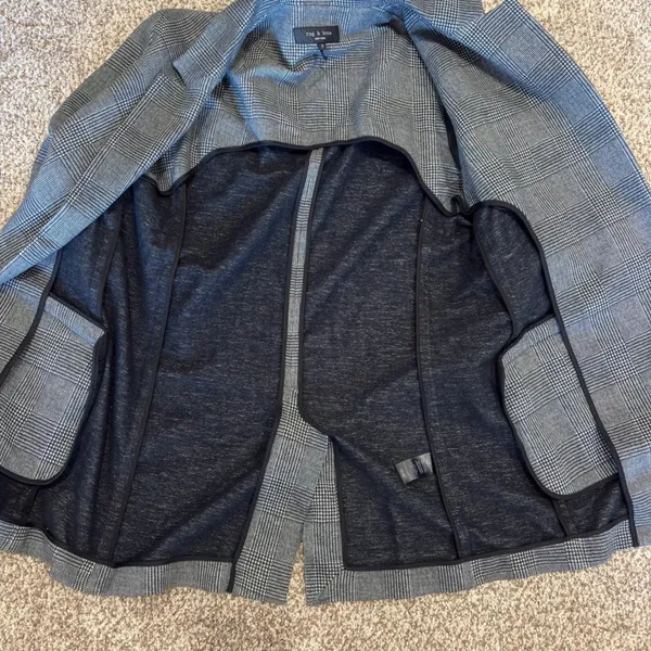 Rag & Bone Glen Plaid Blazer Parisian Workwear Office Core Capsule Wardrobe Sz 8 - Image 7