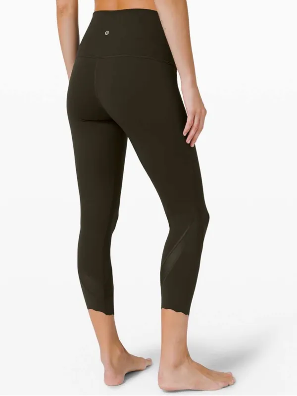Lululemon Wunder Under High-Rise Crop 23" *Updated Scallop Full-On Luxtreme - Image 2