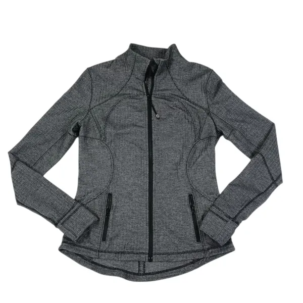 LULULEMON Forme Coco Pique Jacket Sz 8 Black Stretch Athletic Outdoor Yoga Gym - Image 5
