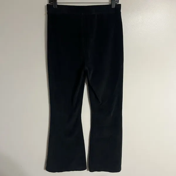 Aerie Women's Black Ribbed Flare Leggings Size‎ Medium Regular Loungewear - Image 12