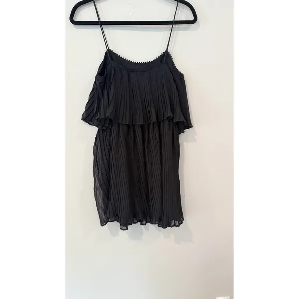 Zara Spaghetti Strap Pleated Mini Dress Size Small 3023 - Image 8