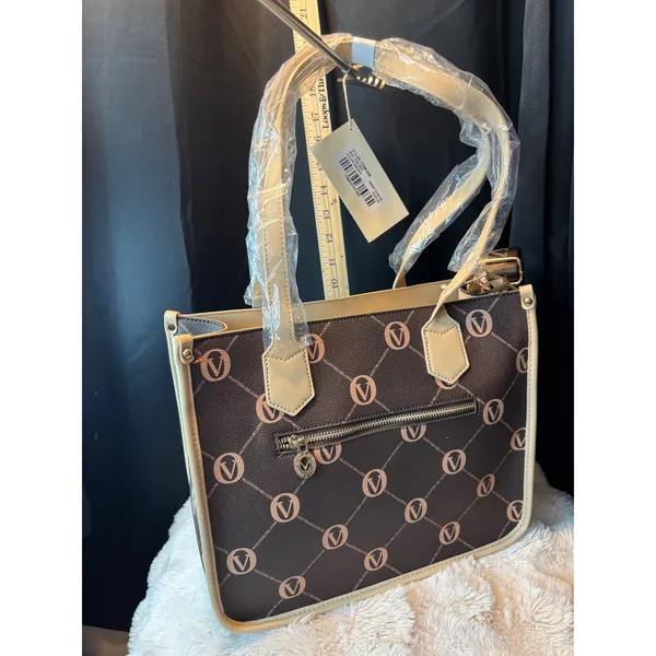 Valentino Orlandi Brown Monogram Vegan Leather Tote Bag VOSB-009 NWT - Image 2