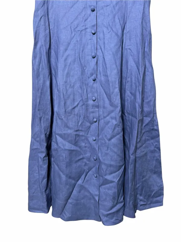 Reformation Sebastien Linen Midi Dress Size 8 - Image 4
