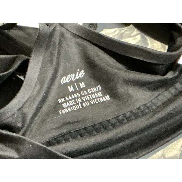 Aerie Ribbed Lace Trim Bralette Women's XL Gray Wireless Adjustable Straps NWT - Image 9