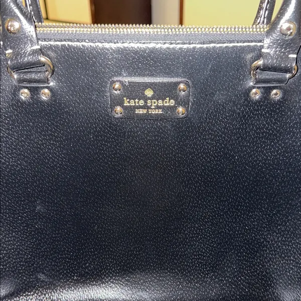 kate spade black leather satchel handbag - Image 2