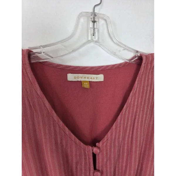 Downeast Pink Peplum Blouse Top Lolita Coquette Romantic Feminine Poetcore XS - Image 7