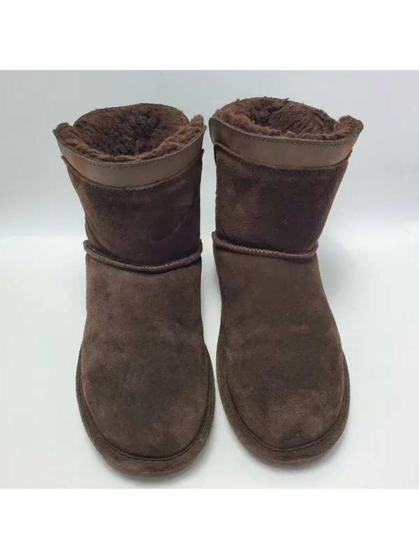 Bearpaw Shantelle Women's Winter Boots Brown Suede Wool Lined Bootie Size 9 M - Image 6