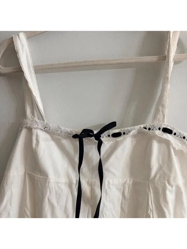 Reformation Shai Sleeveless Black and White Mini Dress - Image 3