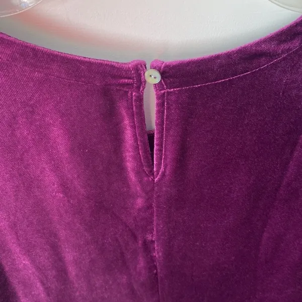 NWT J.Jill Velvet Shift Dress XL Jewel Purple Elbow Puff Sleeve Cocktail Holiday - Image 10