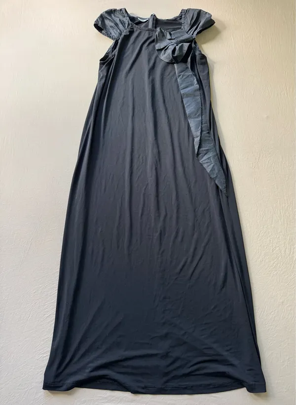 Vintage Fenucci Draped Cap Sleeve Maxi Dress - Image 2
