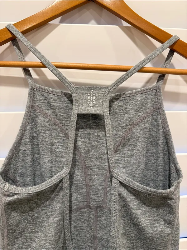 Free People Heather Gray Strappy Sleeveless Jumpsuit size m FP Movement - Image 2