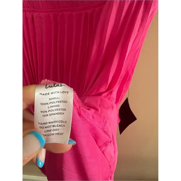 Lulus Lulus Cascading Crush Hot Pink Tiered Bustier Midi Dress Size Large Formal - Image 10