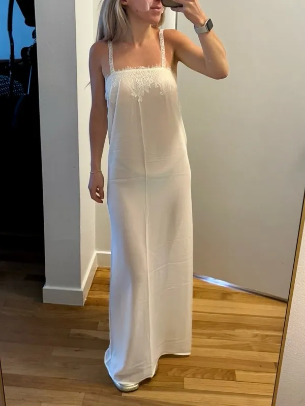 Lioness Glacial Sheer Maxi Dress Butter - Image 6