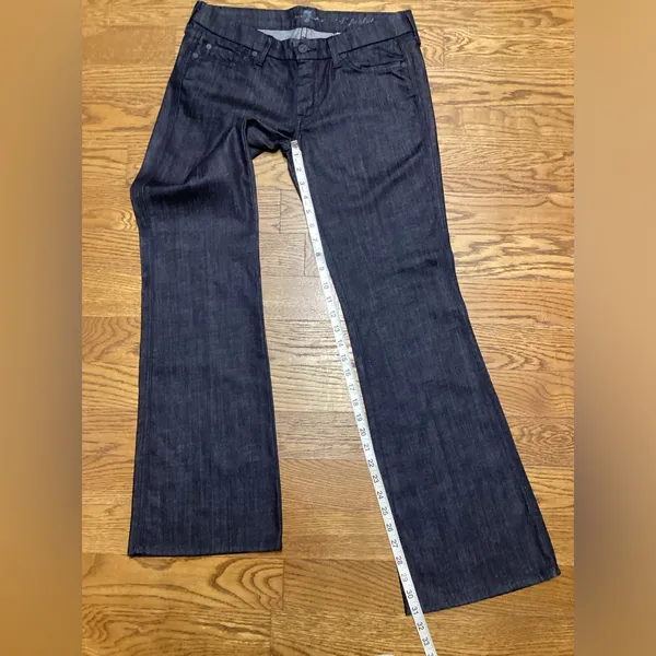 7 for all mankind. Lexie “A” pocket Size 29 Midrise Dark Wash - Image 6