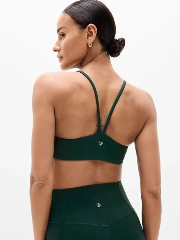 New Athleta M Transcend Scoop Sports Bra Pine Green Medium Cups A-C - Image 2