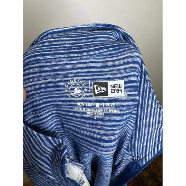 New Era Chicago Cubs Pullover Women S Blue Excellent Striped 1/4 Zip Thumbhole - Image 2