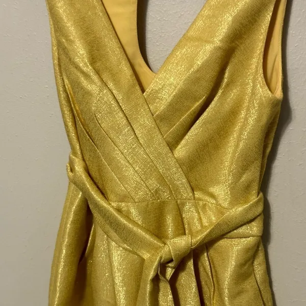 Anthropologie BHDLN There Is‎ Only You and Me Gold bridesmaids dress Size 0 - Image 3