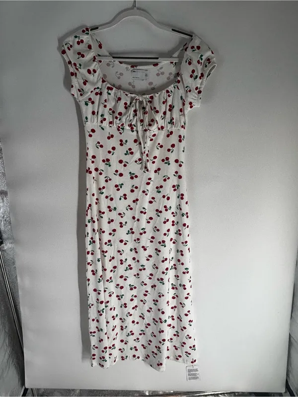ASOS Cherry Maxi Dress, Off the Shoulder - Image 6