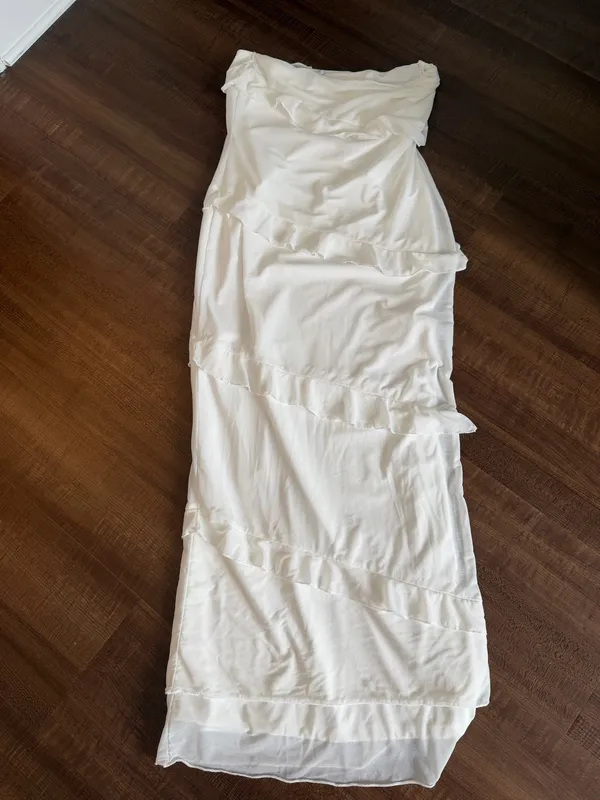 Princess Polly Lasher Strapless Maxi Dress White - Image 3
