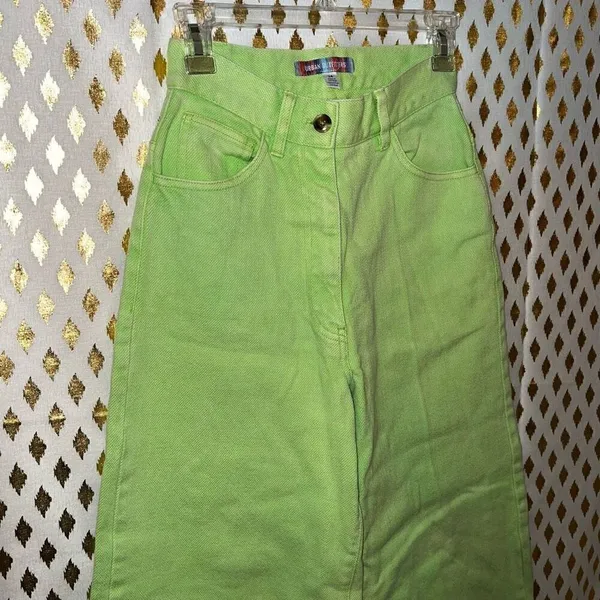 Urban outfitters lime pants wide leg baggy fit jeans size 24 - Image 4