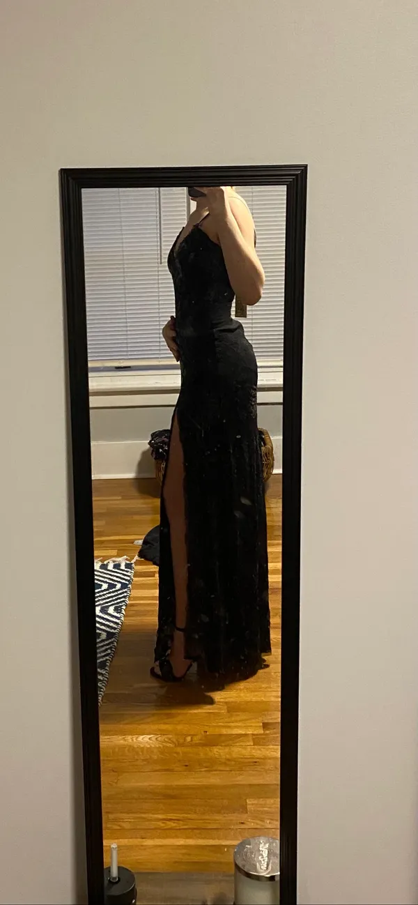 Southern Fried Chicks Black Sequin Prom Dress - Image 8