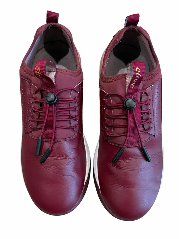 Clove Nursing Shoes Women’s 8.5 Maroon Leather LTD Edition Healthcare Slip On - Image 3