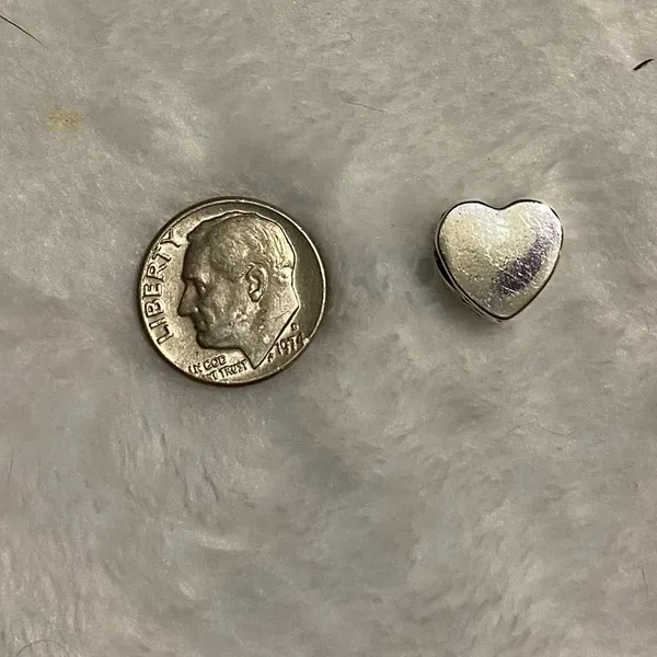 .925 Silver Heart Charm - Image 2