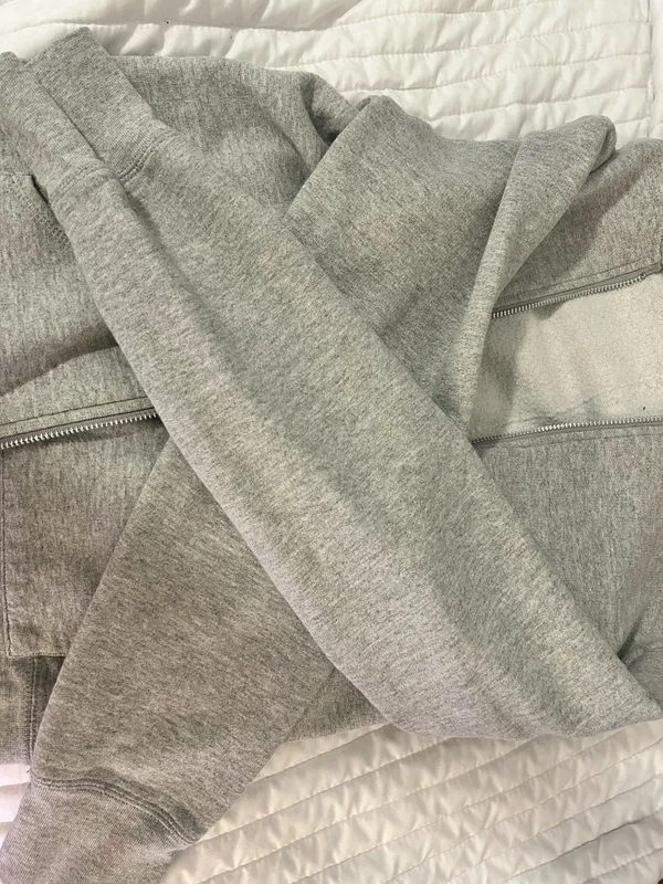 Hanes Zip-Up Hoodie Grey - Image 2