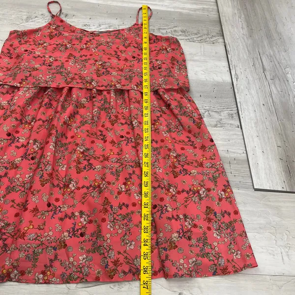 Promod Floral Cottagecore Dress XL Pink Boho Fairycore Flowy Summer Cami - Image 10
