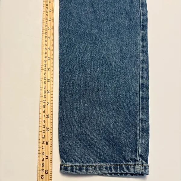 Levi Strauss Signature Relaxed Fit Jeans Womens 8 Long Blue Denim High Rise W29 - Image 6