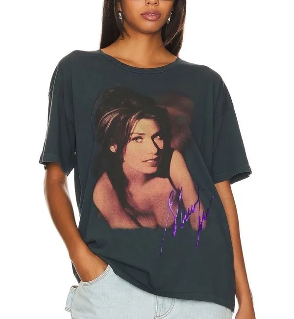 NWOT Shania Twain Come On Over 1988 Tour Merch Tee in Vintage Black DAYDREAMER - Image 2