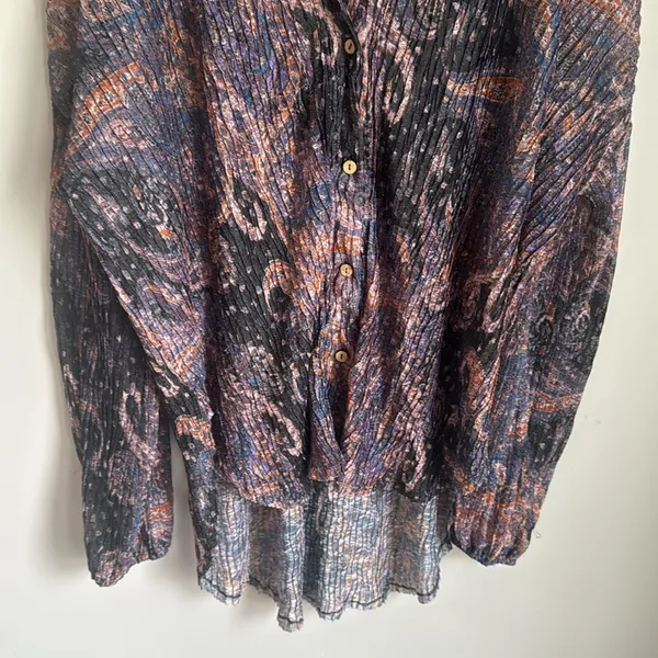 Free people My Best Top Sheer Paisley Tunic Medium - Image 5