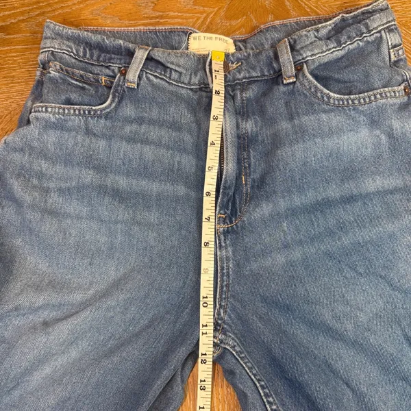 Free People We The Free Stride Straight n Wide Jeans Blue Walk Away Size 27 - Image 10
