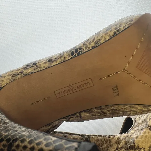 Vince Camuto Womens Snakeskin Embossed Leather Pointed Toe Stiletto Pumps 7.5B - Image 8