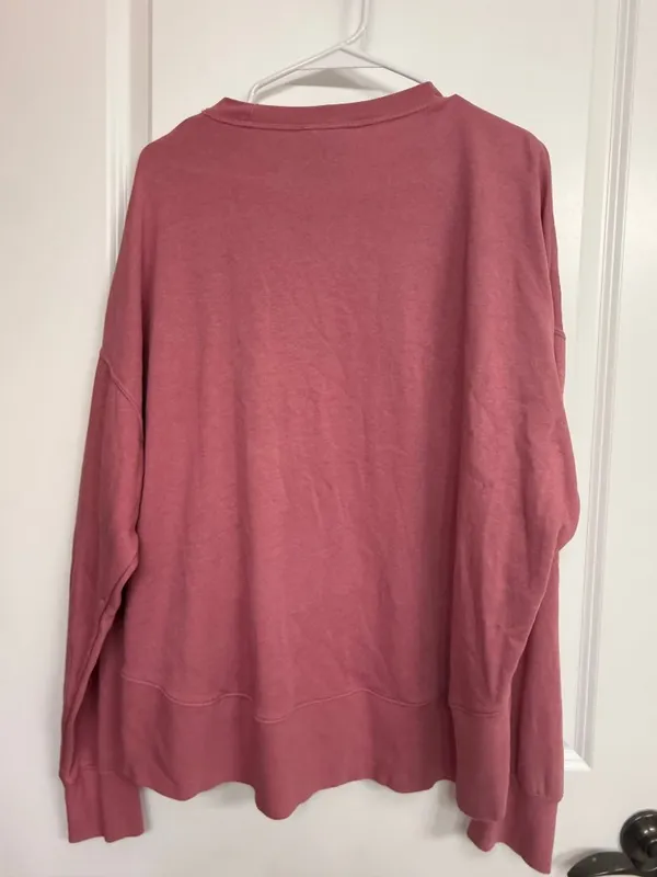 Nike Mauve Pink Relaxed Long Sleeve High Low Top Women’s Medium - Image 6