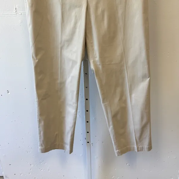 Talbots The Perfect Chino‎ Curvy Pants Women's 16 Tan Beige Straight Leg Cotton - Image 4