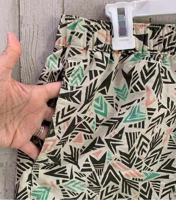 Patagonia Barely Baggies Abstract Geo Print Nylon Shorts in Quiver and Quill - Image 3