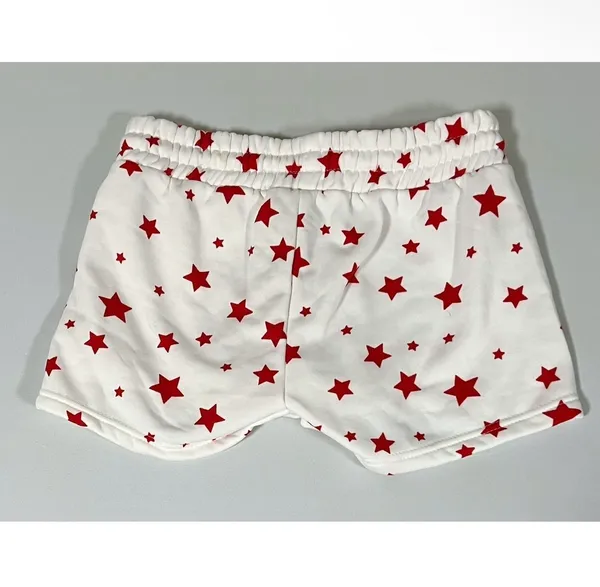 Love Streak White Red Star Stars Shorts Bottoms Size S ❤️🤍 - Image 3