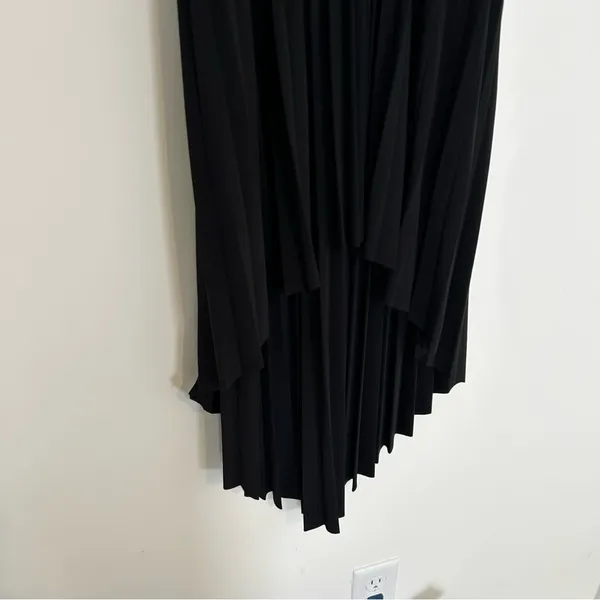 NWT Vintage Y2K Deb‎ Black High Low Sleeveless Babydoll Bow Formal Dress Small - Image 3