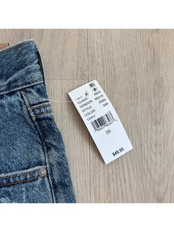 PacSun NWT Women's High Rise Relaxed Short Dark Wash Denim Size 29 - Image 2