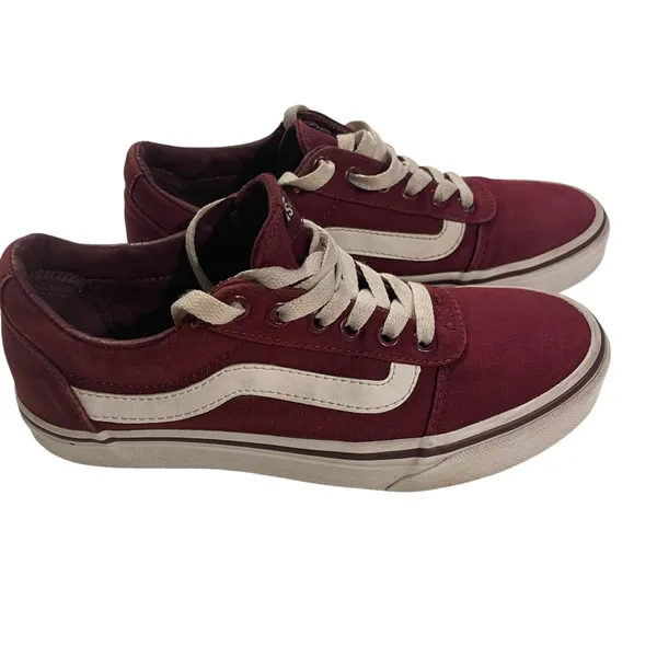 Vans Ward Burgundy Skate Low Top Sneakers Women’s Size 6.5 Lace Up - Image 3
